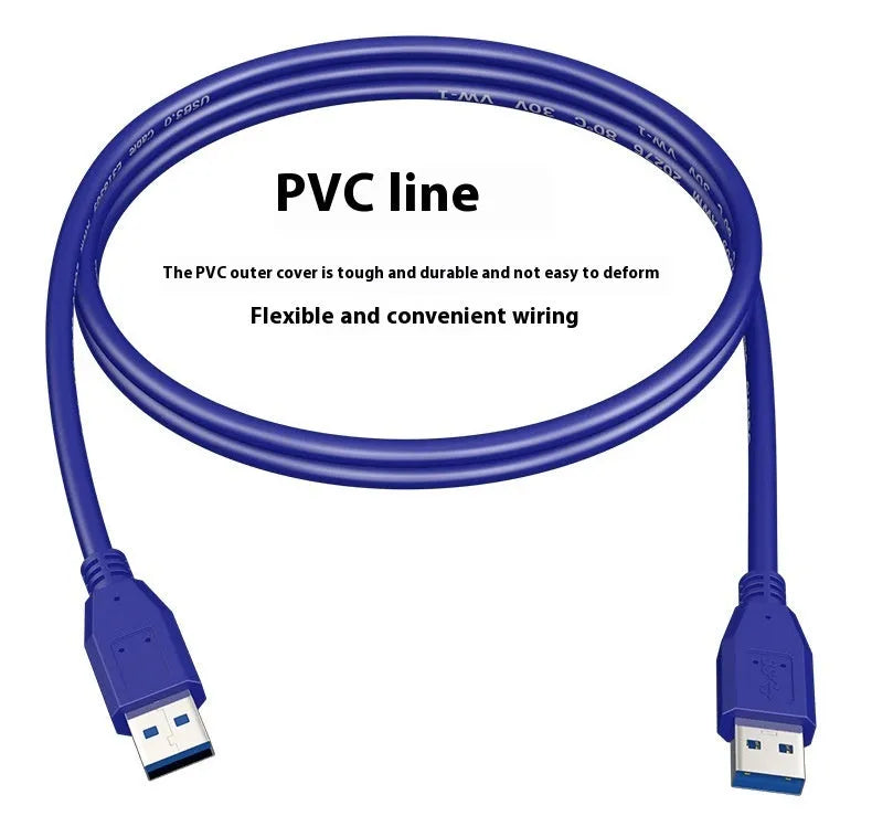USB 3.0 data cable for hard disk box connections with nickel-plated connectors