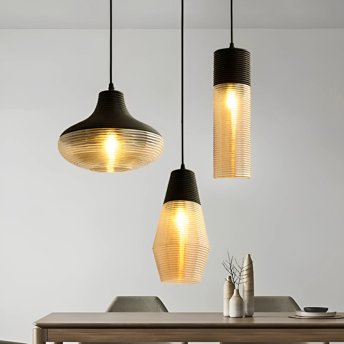 Glass creative chandelier for modern staircase cafe bar restaurant 220V pendant light