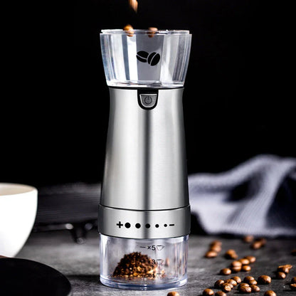 Premium Stainless Steel Electric Coffee Grinder with Adjustable Grind Settings for Optimal Brewing