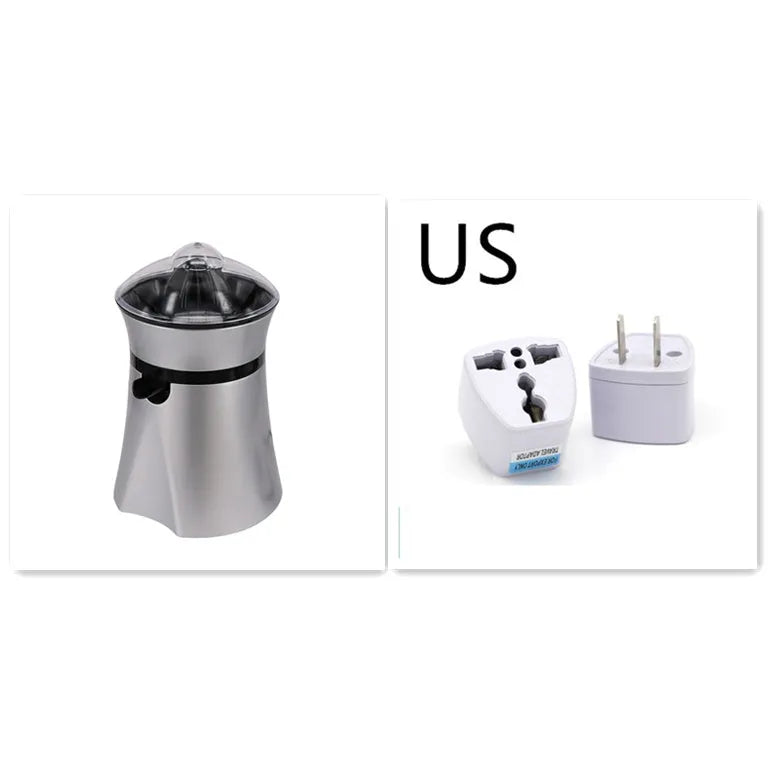 Multi-function juicer with resin body, 400ml juice capacity, 80 rpm slow press, and pulp box on kitchen counter