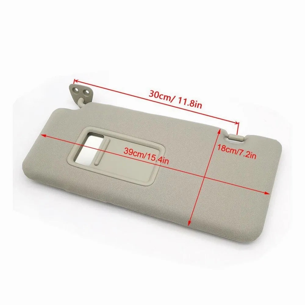 Beige sun visor with cosmetic mirror for Nissan Lida 2005-2012 replacement