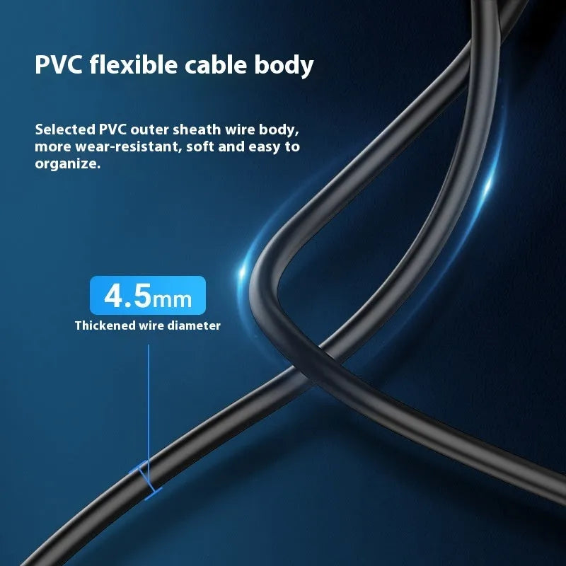 Black USB A Male to AM extension cable showing straight connectors, available in multiple lengths.