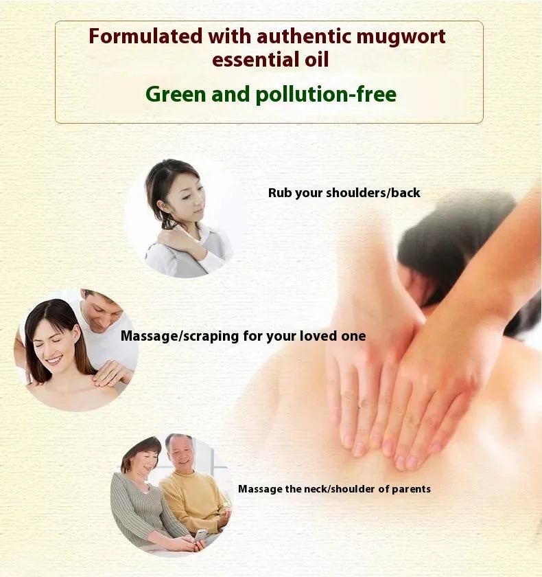 Ceramic stone moxibustion gua sha jar kit with moxa sticks and essential oil