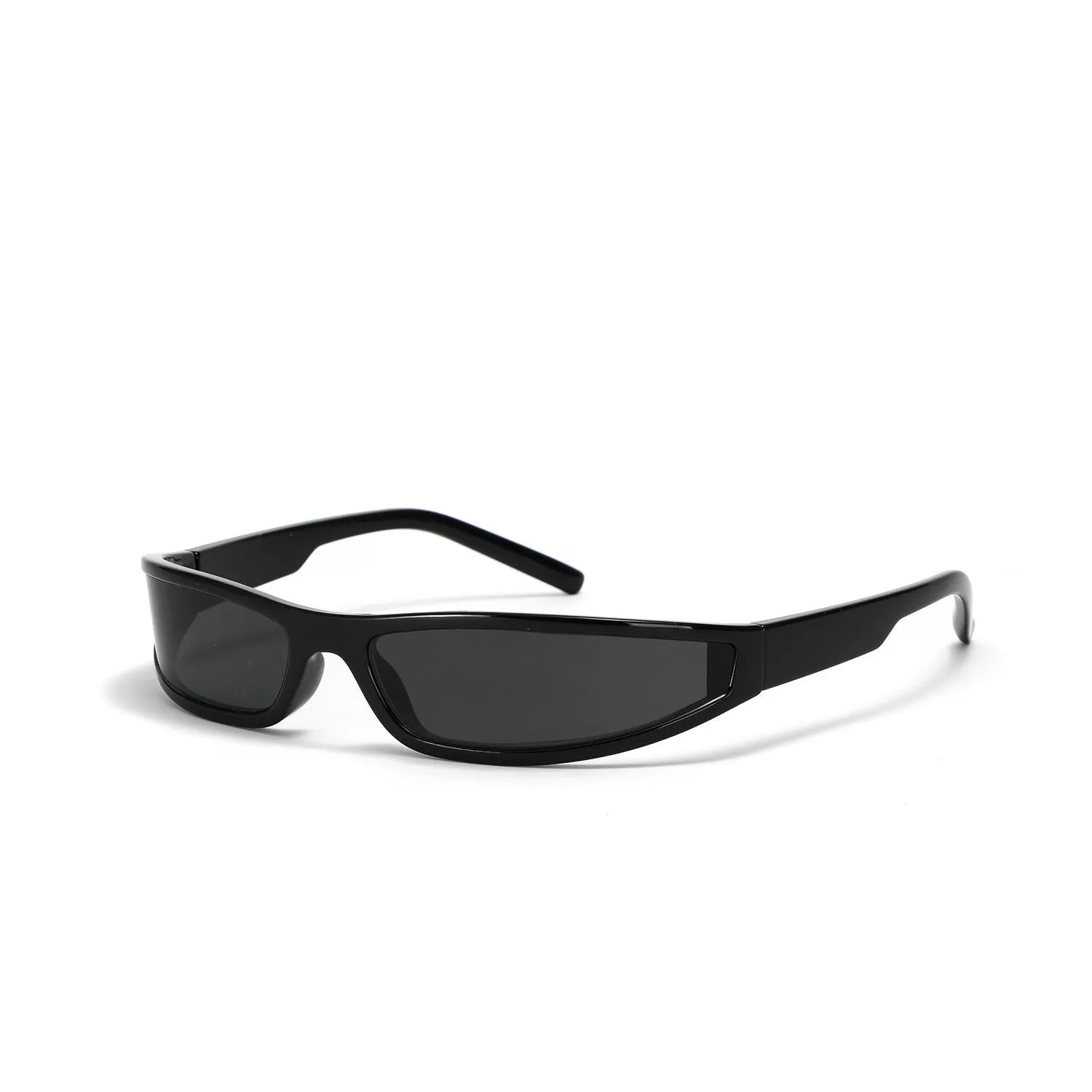 Future style narrow frame sunglasses with unisex design showing four colour variations