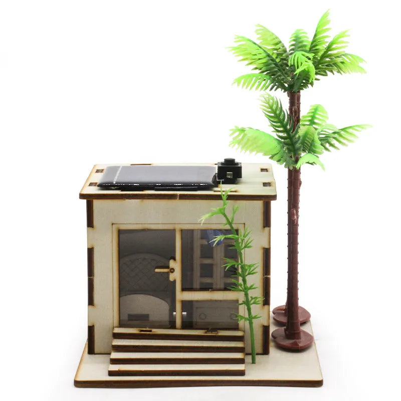 Solar Small House No 2 wooden assembly toy for science experiments