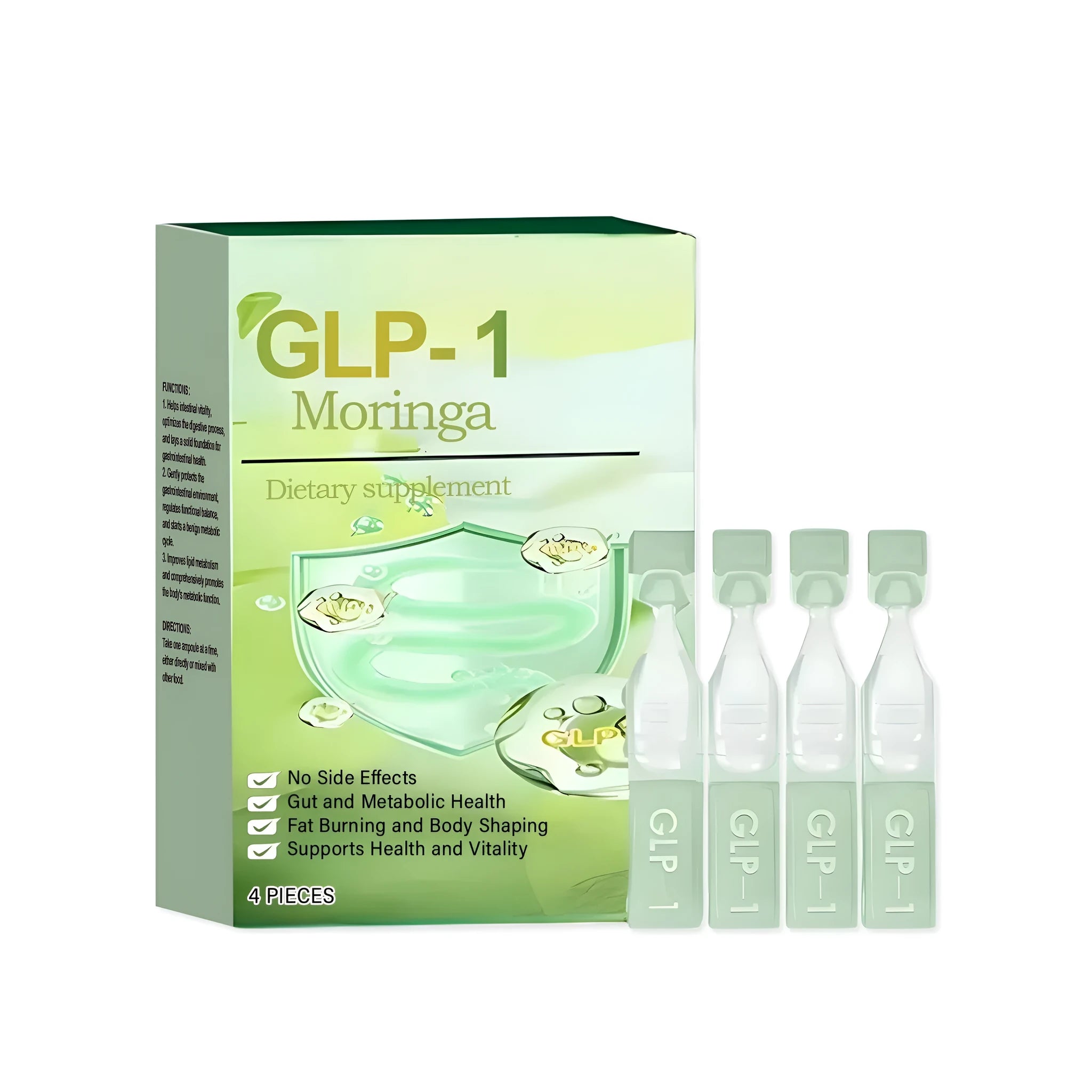 Box of gastrointestinal decompression care drops containing four single-dose units.
