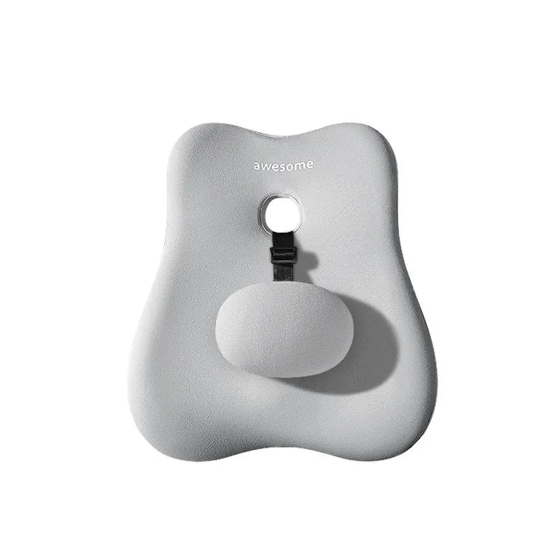 Car lumbar support pillow with memory foam filler in imitation brocade cotton cover showing colour options