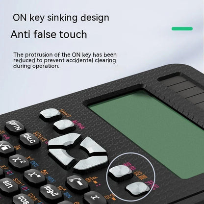 Versatile folding scientific calculator with integrated digital handwriting pad for seamless note-taking and calculations