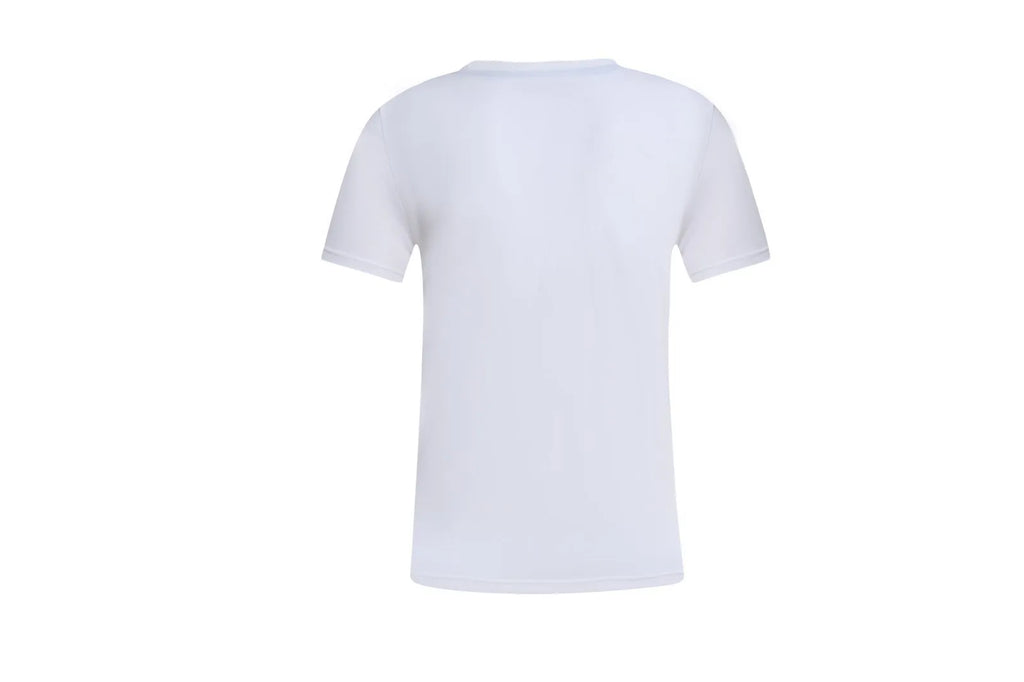 White cotton overalls with pattern design, short sleeves and round neckline for teenage summer wear