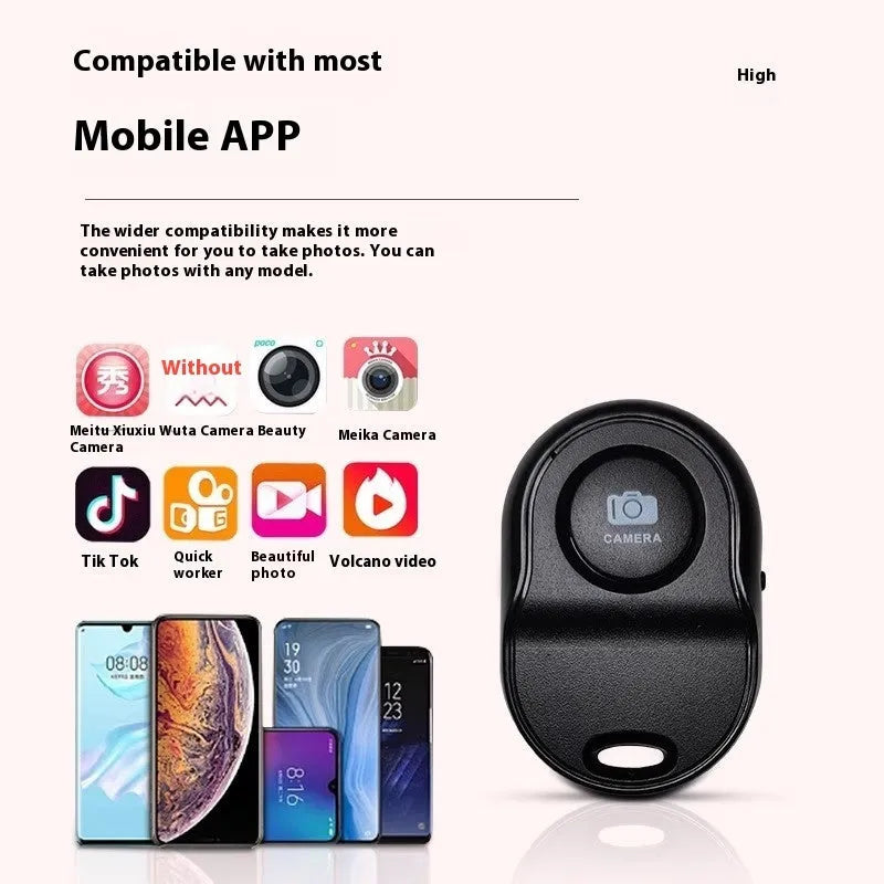Bluetooth remote control selfie stick for mobile phone, ABS, 49x31x11mm, push-button, four colours
