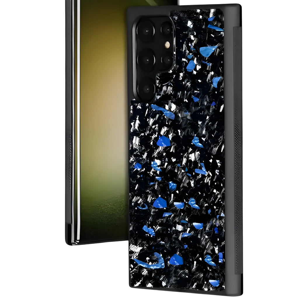 Forged Carbon fibre mobile phone case for Samsung Galaxy models in multiple colour options.
