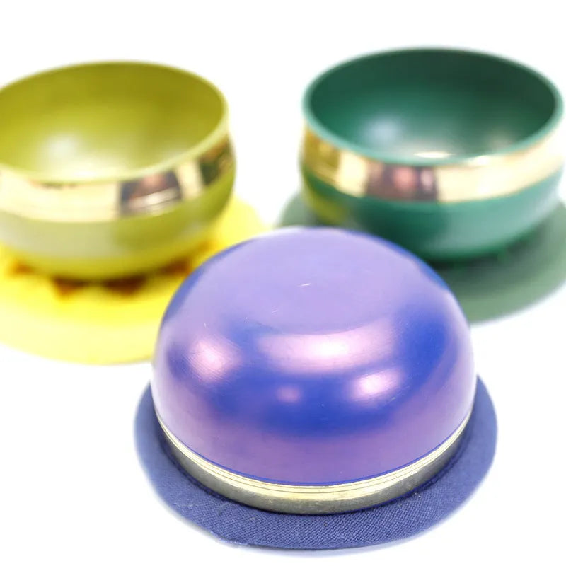 Handmade colourful Himalaya singing bowl measuring 7.8cm for meditation and yoga