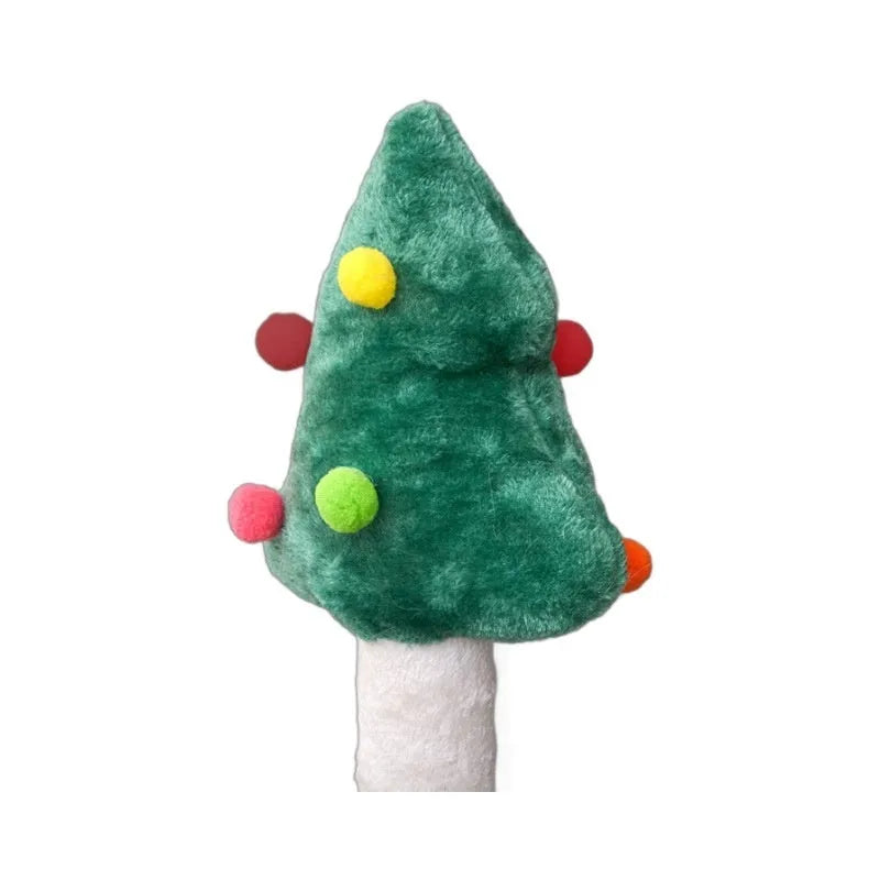 Cat scratch integrated toy with Christmas colour matching and density plate construction