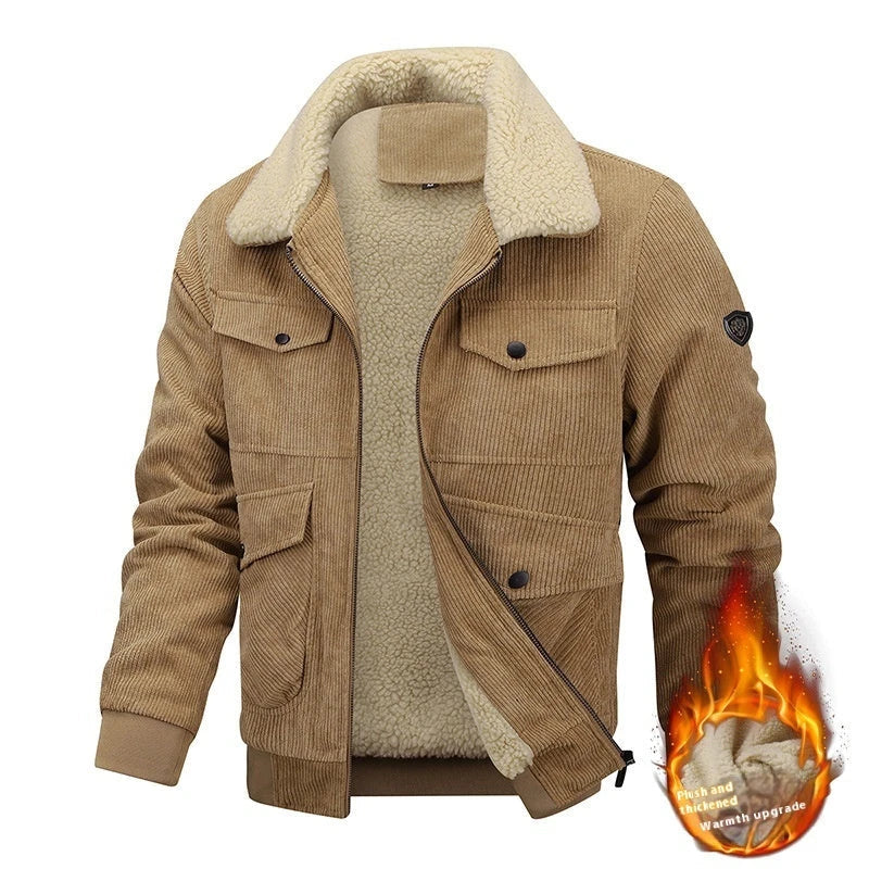 Men's warm and stylish fleece jacket with pockets, available in a variety of classic colors