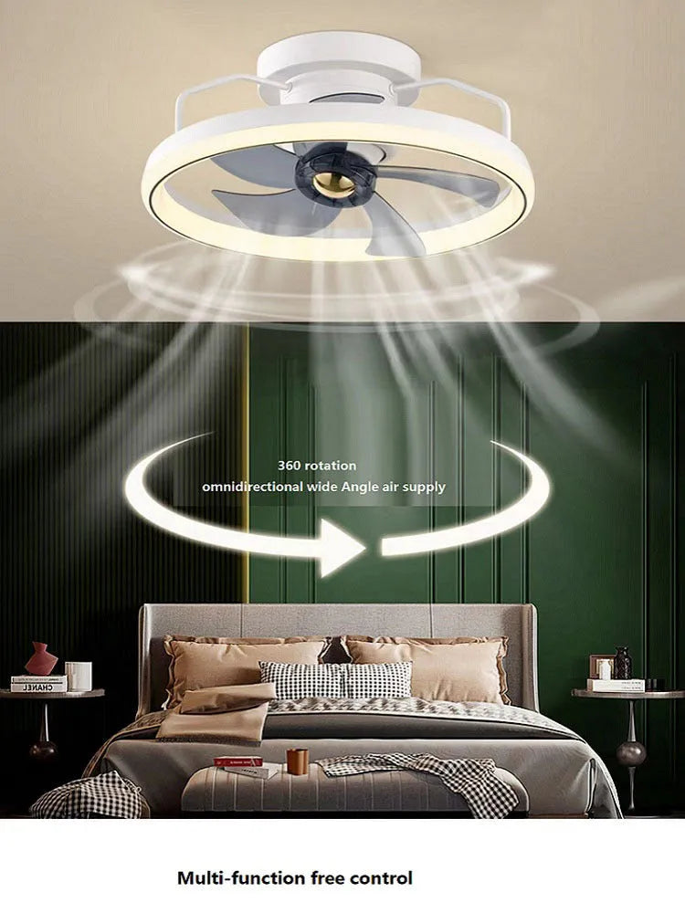 50cm diameter ceiling fan light with integrated illumination and modern simple design