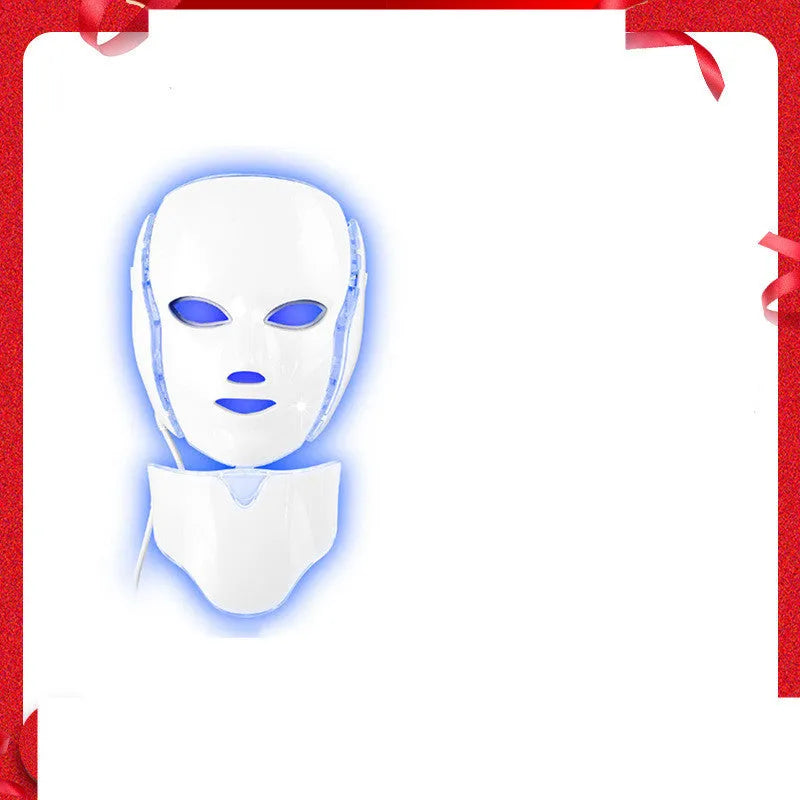 White anti acne LED mask spectrometer, plastic, 1.25kg, 24.5x24x17cm, infrared and colour light, home use