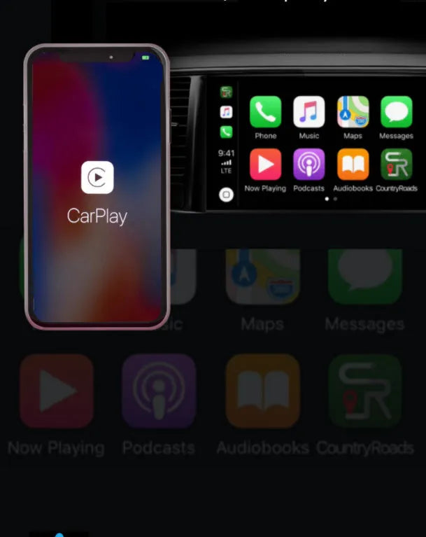 Black 2-in-1 wireless car adapter with aluminum alloy construction and USB connector