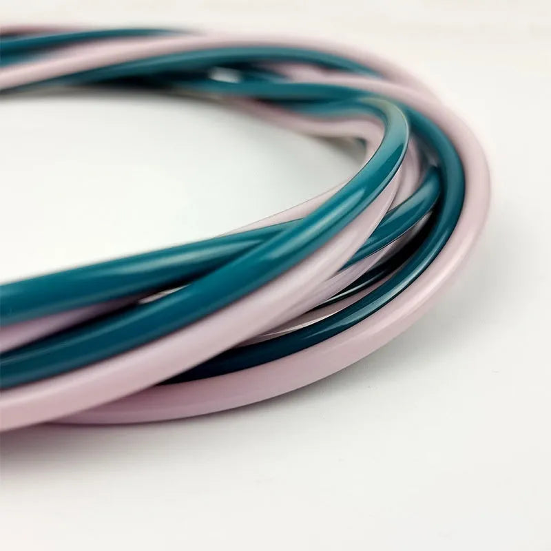 PVC bearing wire fitness skipping rope in peacock blue colour for exercise