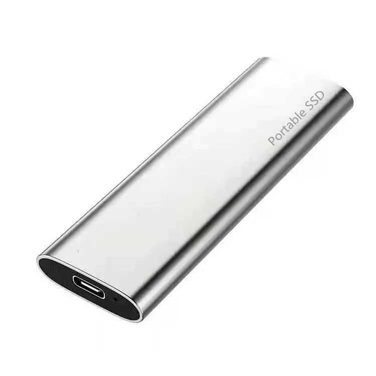 Ultra-thin metal shell mobile SSD external hard drive in red, black, blue, or silver interface colours