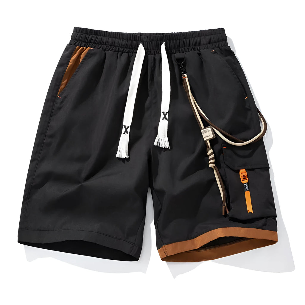 Men's plus size bamboo fibre shorts in loose fit with high waist and cropped length