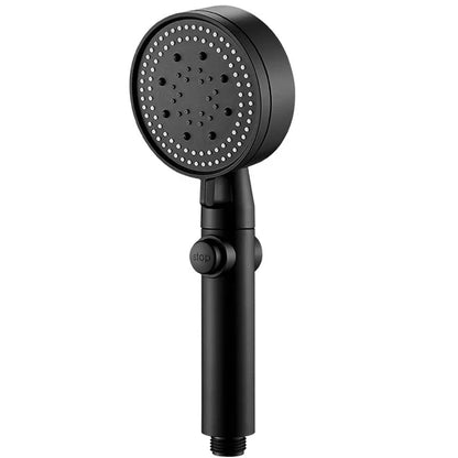 Powerful shower head with customizable water spray patterns and one-button stop control for a rejuvenating bathing experience