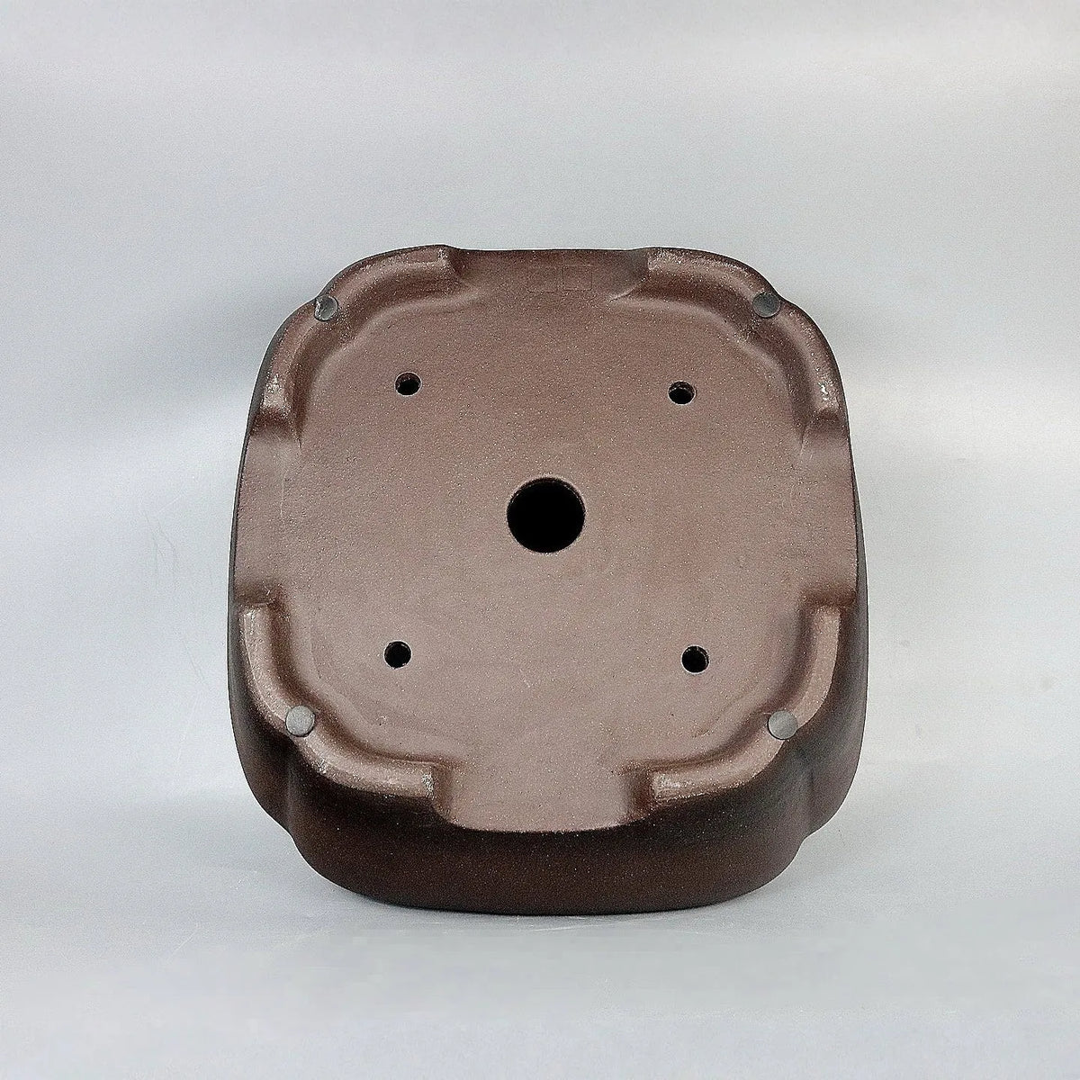 Handmade square purple sand ceramic bonsai flower pot 41x41x18cm antique finish