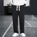 Men's casual bamboo fibre trousers in grey, black, apricot or brown with high waist and multiple pockets