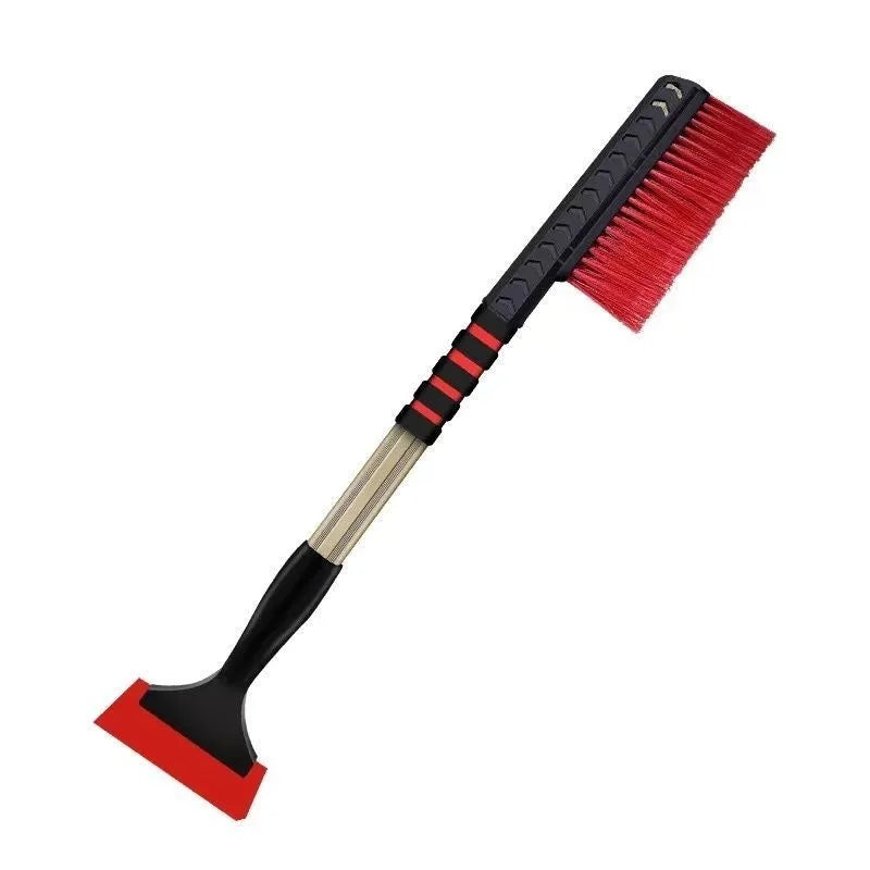 Car alloy snow shovel windshield scraper with double-headed design, telescopic or straight handle, Metal Multifunctional colour