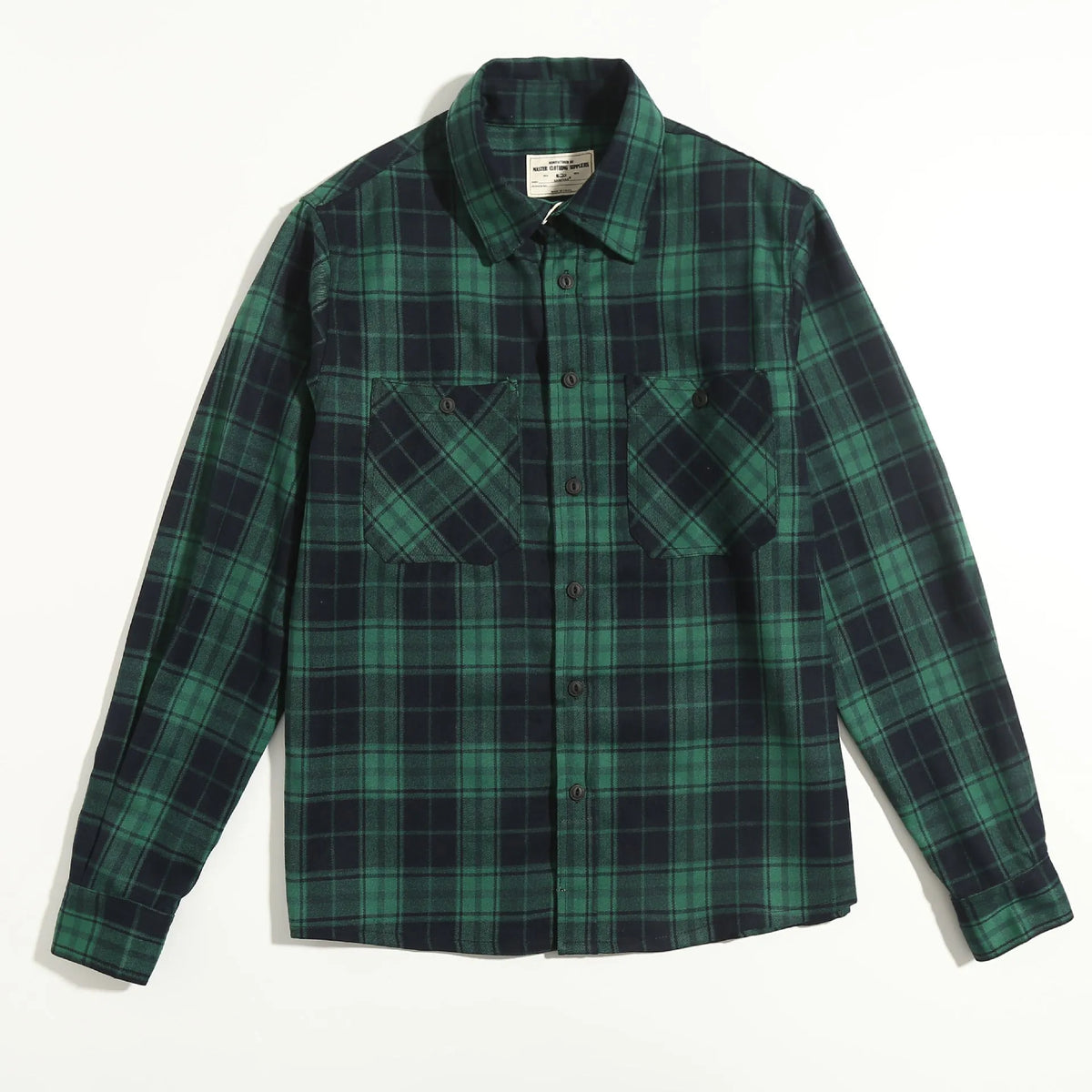 Men's thickened double pocket overalls long sleeve shirt in plaid pattern, loose cardigan fit, spandex blend, available in yellow