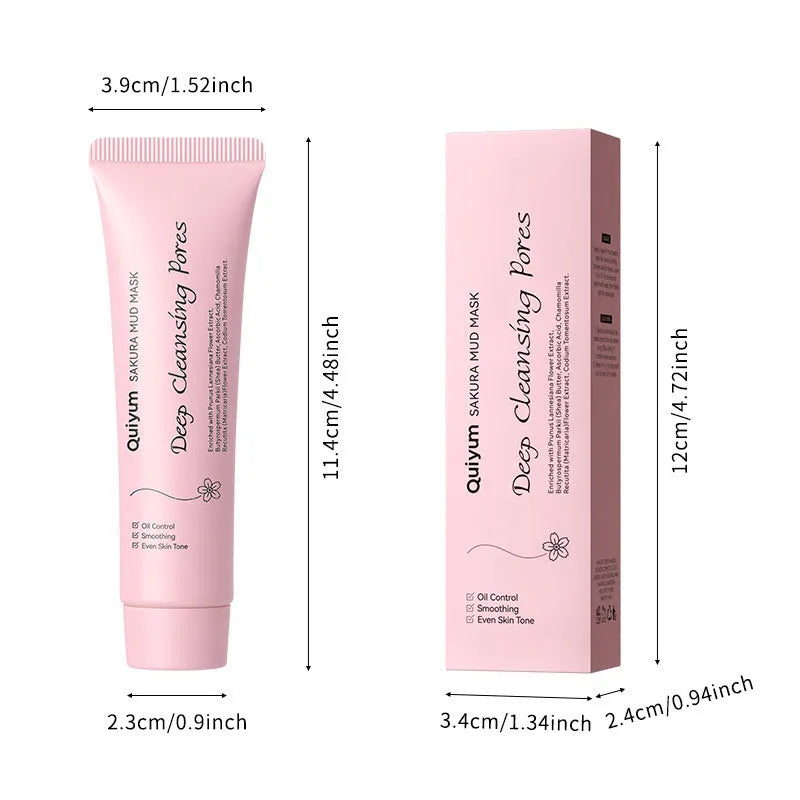 30g cherry blossom mud mask for facial cleansing, hydrating and moisturising treatment
