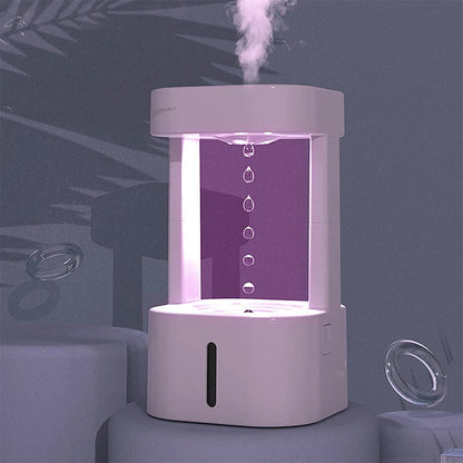 Anti-Gravity Humidifier with mesmerizing levitating water droplet display, compact and portable design for home and office use