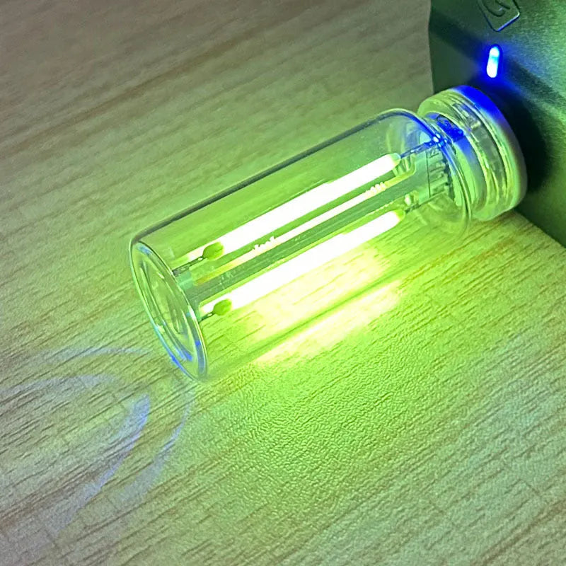 Retro Edison USB LED bulb with glass shell and warm glow, touch dimming, 0.3W 5V