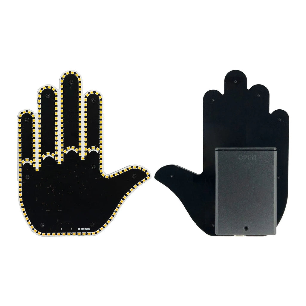 Men's gesture light car warning anti-collision light with black remote control yellow light PPS LED