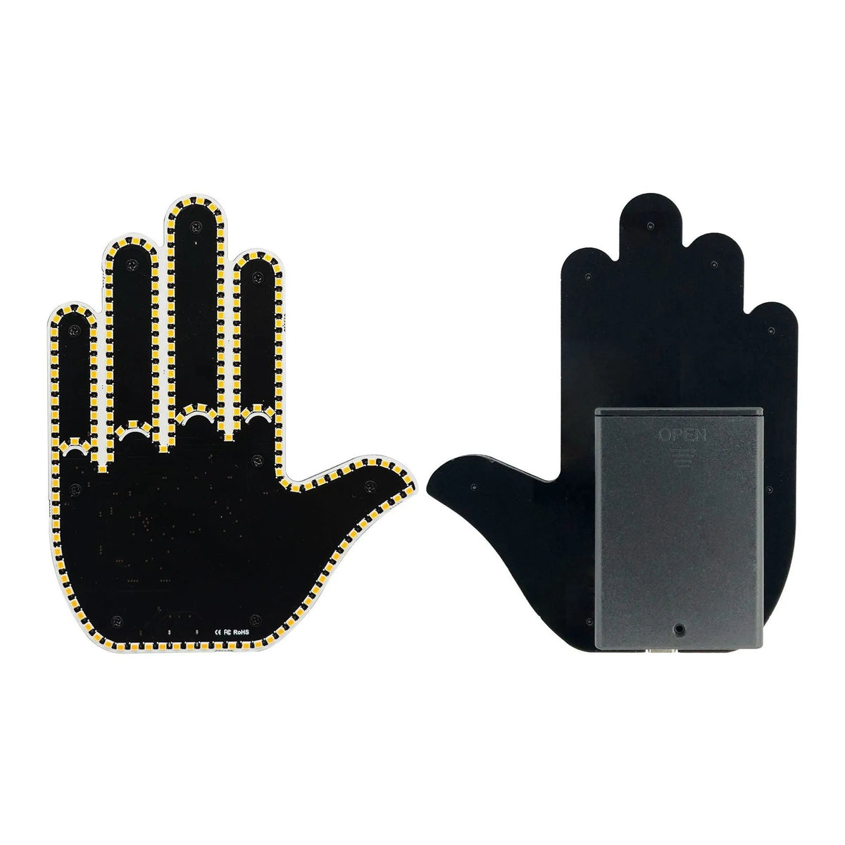 Men's gesture light car warning anti-collision light with black remote control yellow light PPS LED