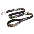 Black Christmas plaid stripe pet traction rope with hand holding loop measuring 120cm long