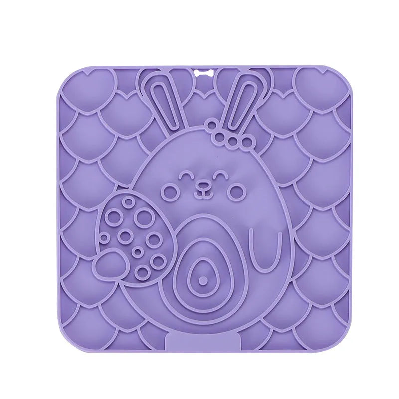 Pet licking mat silicone slow feeder with suction cup for dogs and cats