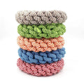 18cm cotton braided ring dog chew toy with knotted texture