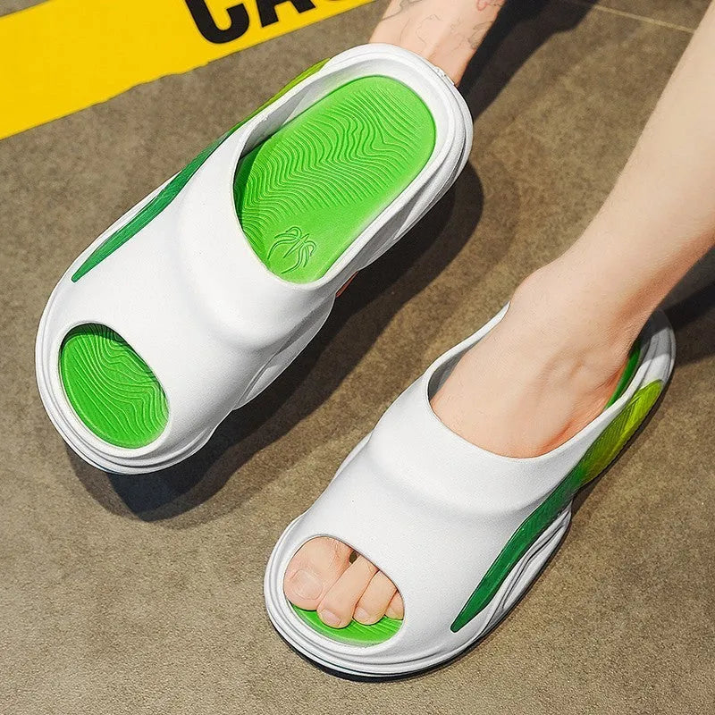 Men's EVA casual sandals in White Blue, White Green, or White Purple, sizes 38-45