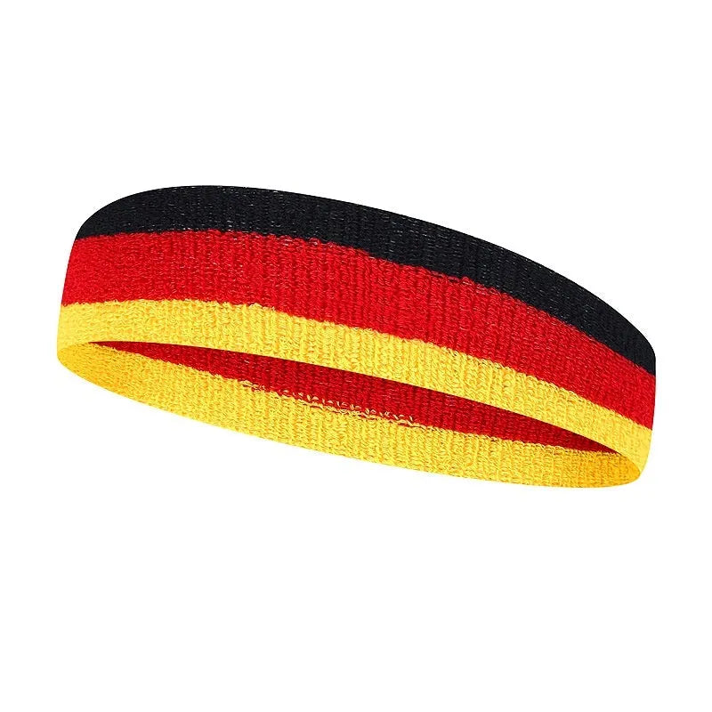 Elastic sports headband in multiple colour combinations for running and fitness activities