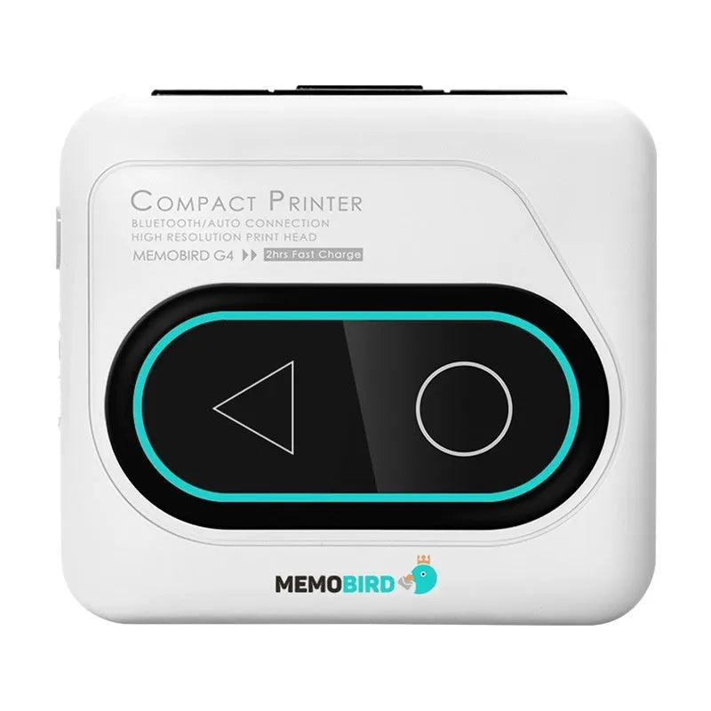 Compact Avocado Green Bluetooth thermal mini printer for wireless mobile phone photo and text printing.