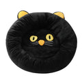 Black cat silhouette shaped velvet cat nest bed with raised cushioned edges