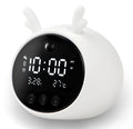White Deer style silicone smart alarm clock with luminous display, voice control, and human body sensor.