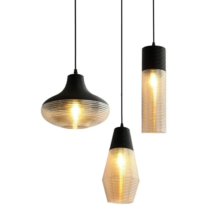 Glass creative chandelier for modern staircase cafe bar restaurant 220V pendant light