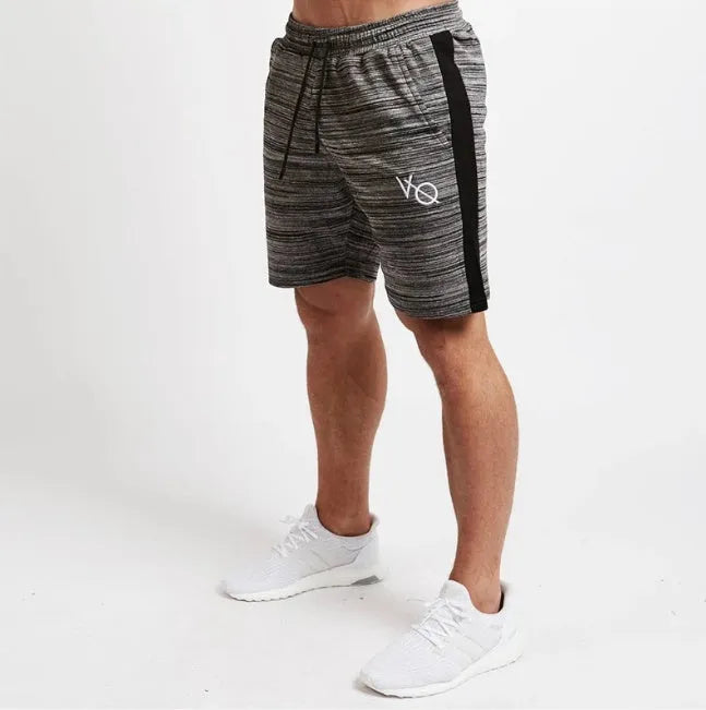 Men's quick-drying modal fitness shorts in black, elastic waist, size M to 2XL, for gym and running