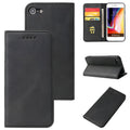Flip phone case for Apple iPhone in black, TPU and leather, business style, compatible with iPhone 5 to 12 Pro Max