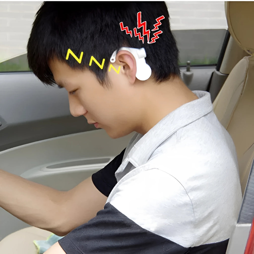 Anti-drowsiness ear alarm for drivers in black, blue, pink, white or yellow, 5x6x1.5cm, 25g ABS plastic device