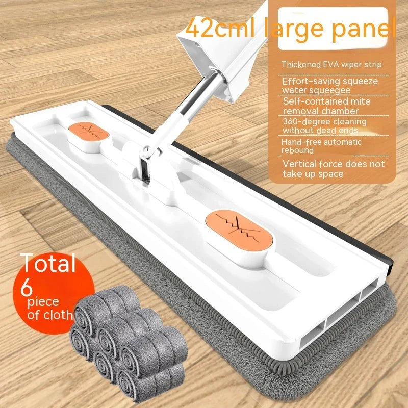 Premium Stainless Steel 360° Rotating Flat Mop with High-Quality Microfiber Cloths for Effortless Floor Cleaning