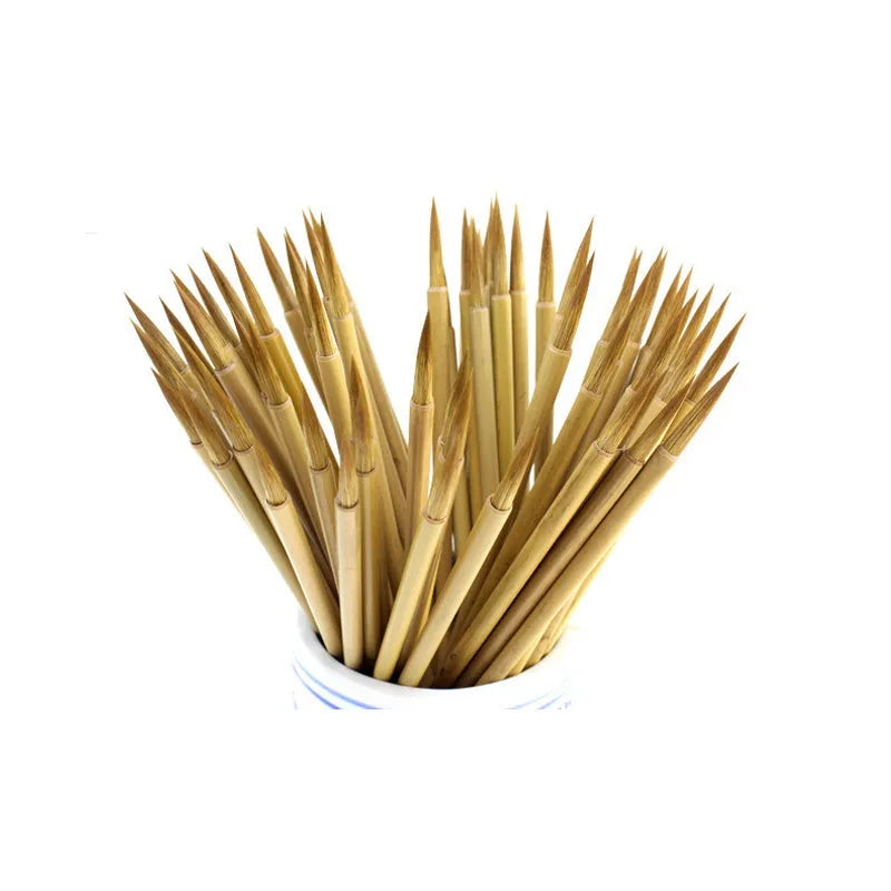 Langhao wolf hair calligraphy brush with traditional construction for Chinese calligraphy