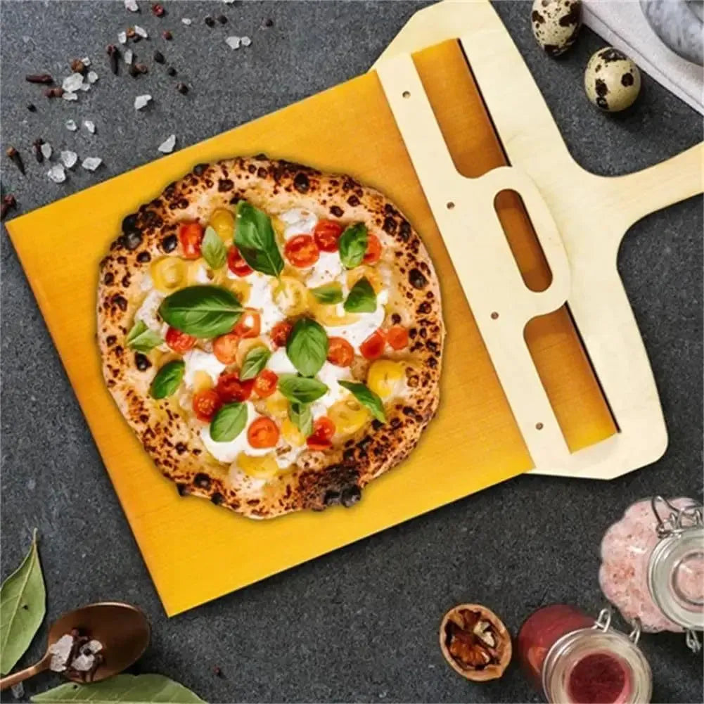 White pizza transfer shovel with hanging hole, 55cm by 35cm food-grade PP baking tool