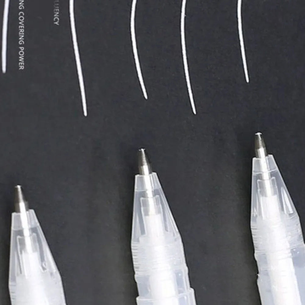 Touchnew hand-painted highlight pen with 0.8mm tip in gold silver white colours for artistic strokes